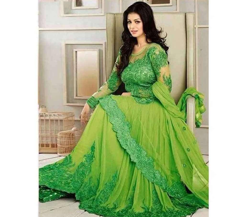 Semi-stitched georgette embroidery Party Suit (Copy)
