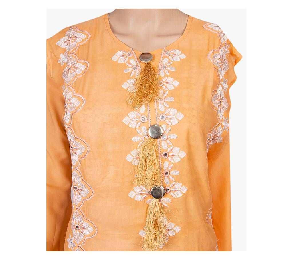 Indian Copies Unstitched Cotton Emberri Three-Piece