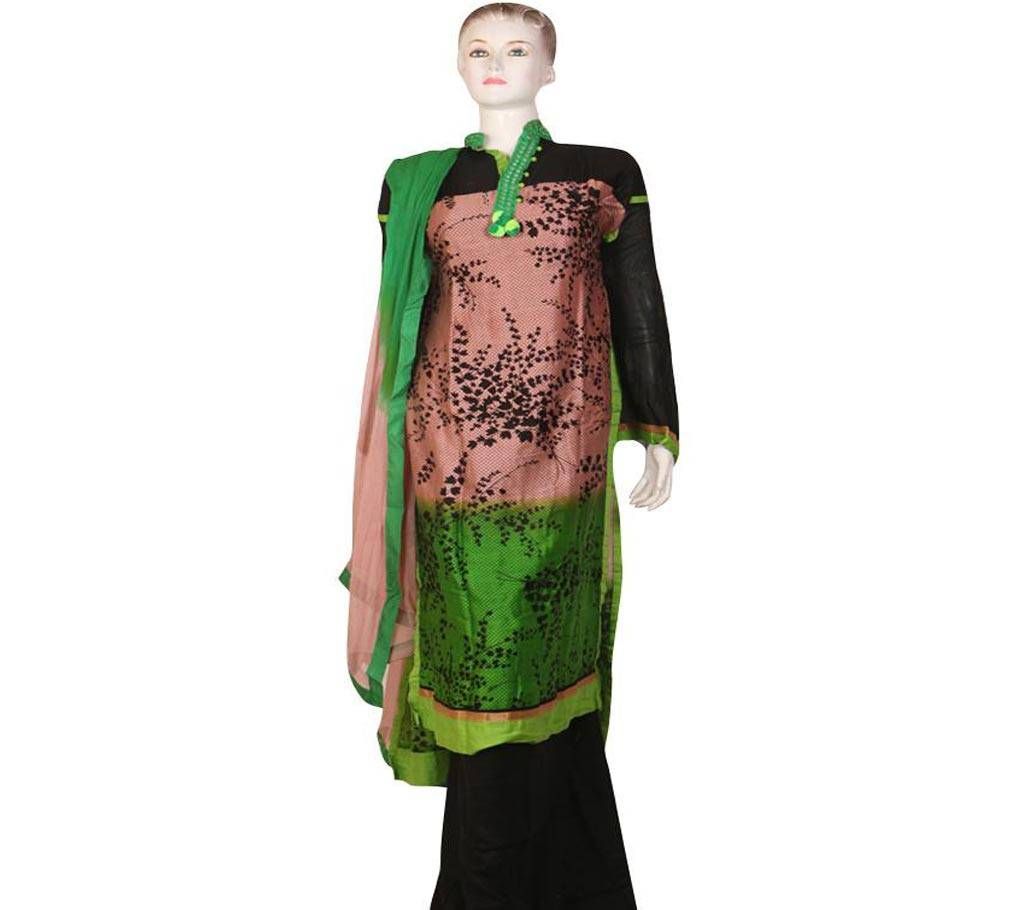 Unstitched Fashionable Cotton 3 Piece