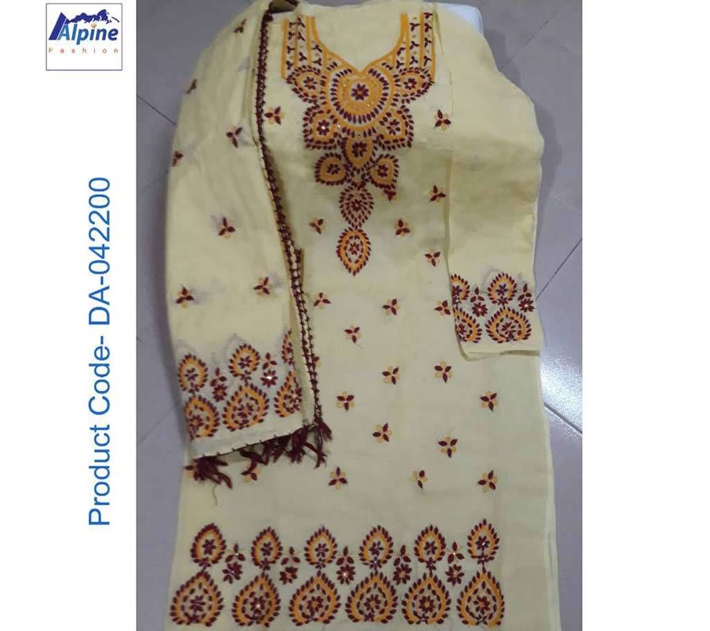 Unstitched Two Piece Of Pride Cotton Fabric