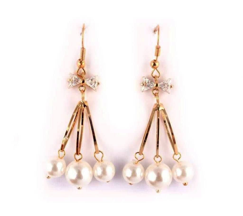 Gold Plated Pearl Setting Earrings