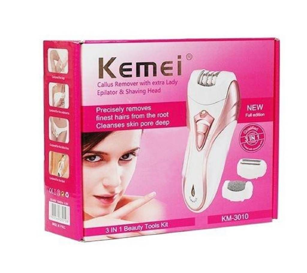 KM-3010 Lady Shaver - White and Pink