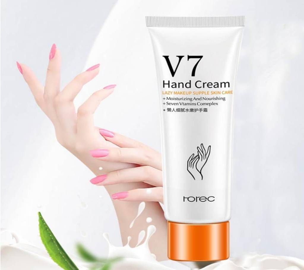 Rorec V7 lazy lady moisturizing hand whitening cream tube 60g Thailand
