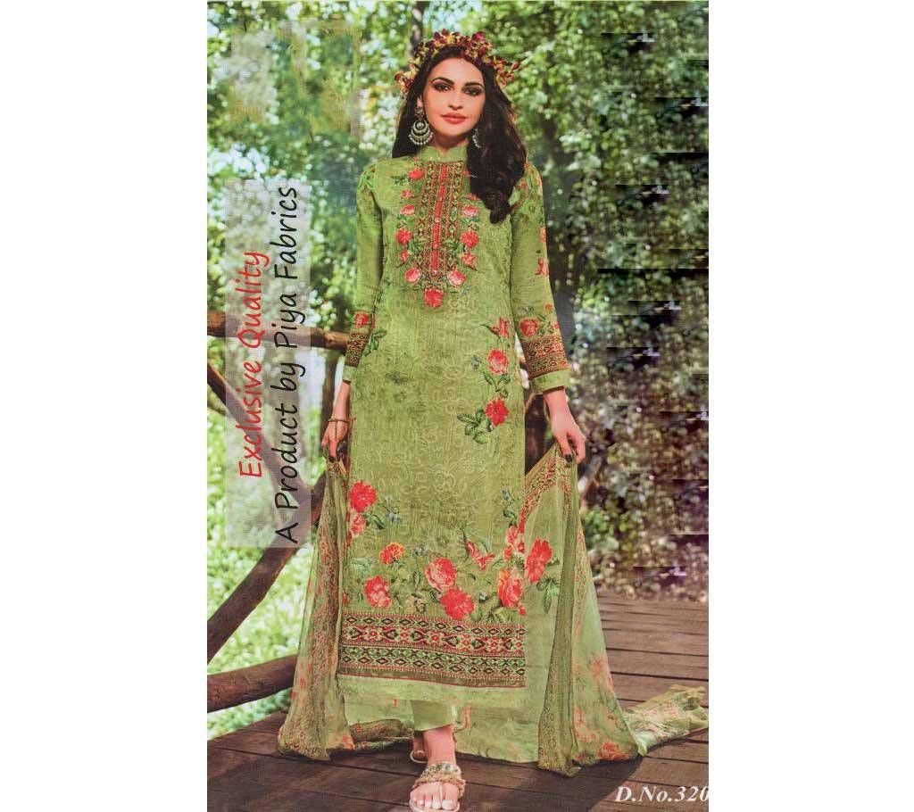 Unstitched VIVEK COTTON THREE PIECE DRESS FOR WOMEN