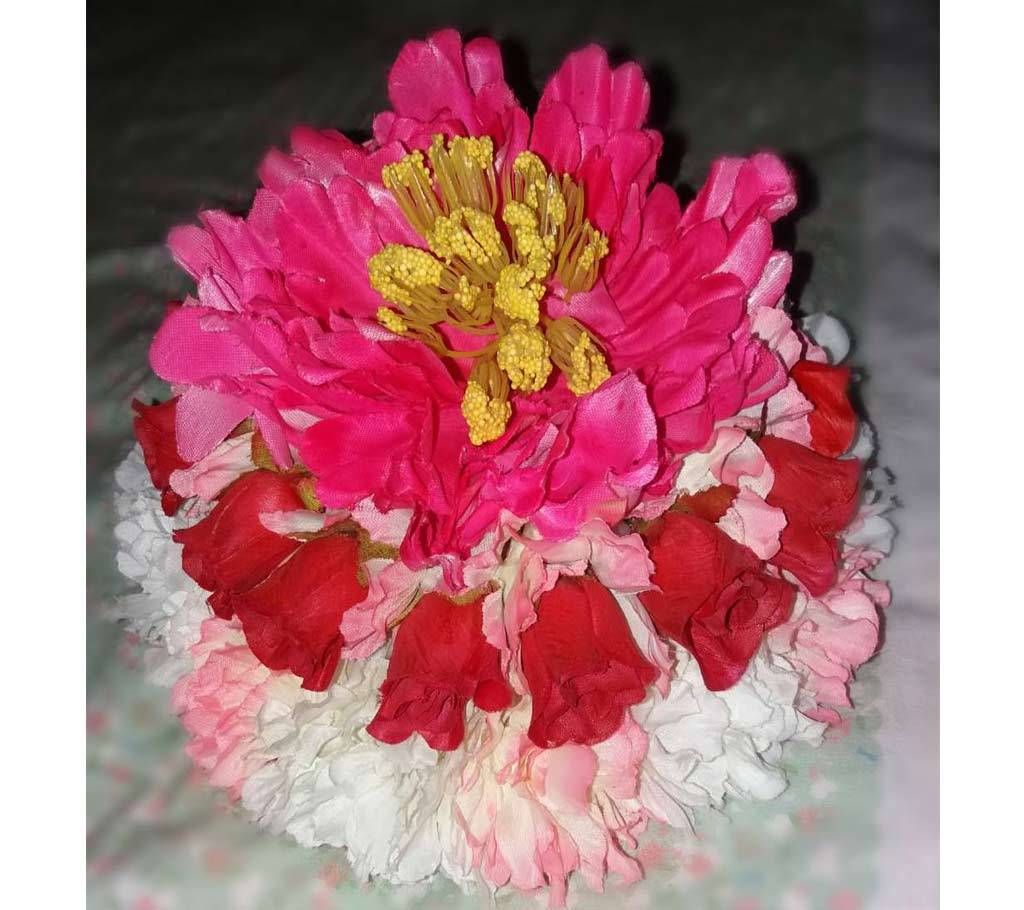 Flower hair bun