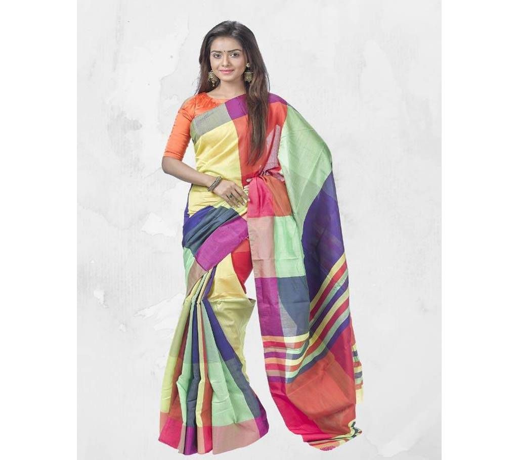 Multicolor Silk Sharee (Blouse Piece Included)