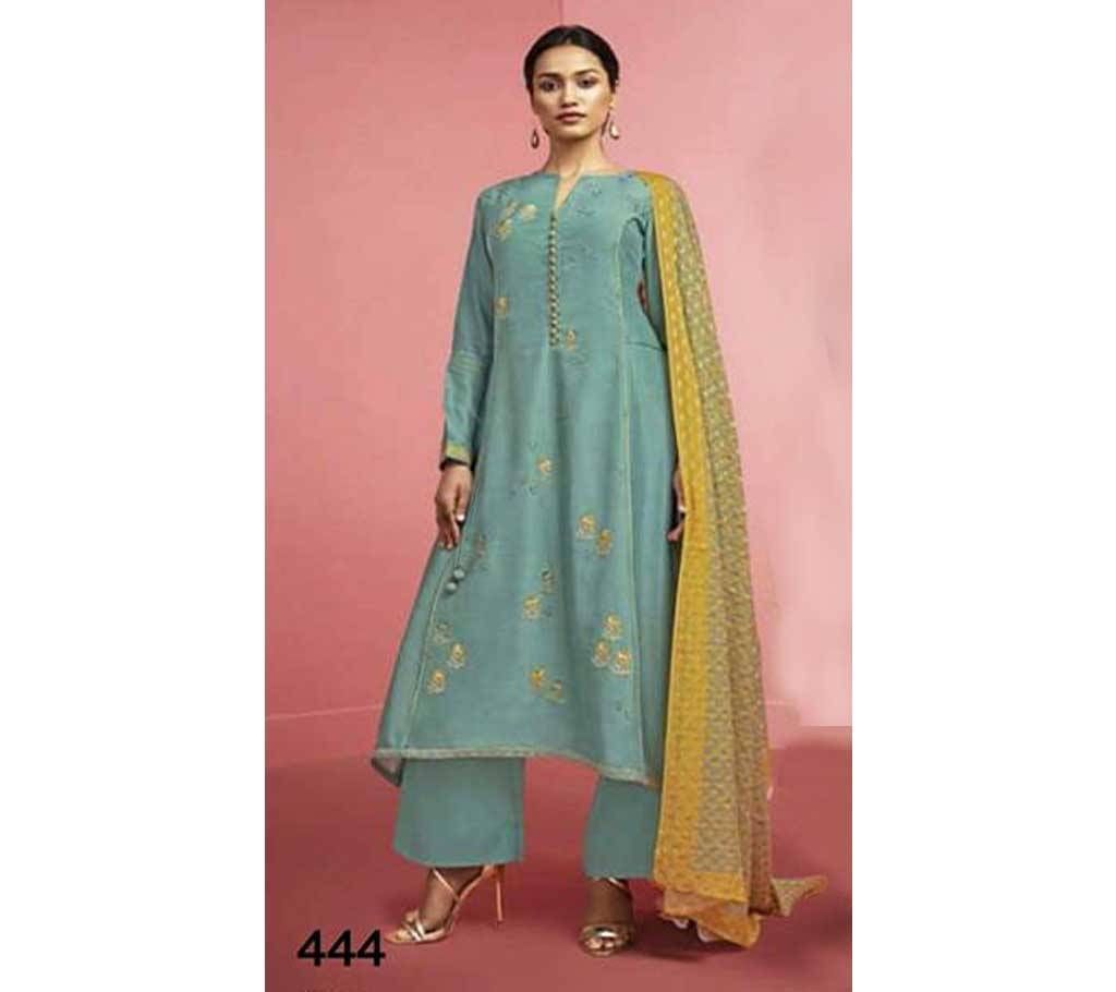 Sahiba Nirzara Unstitched Printed Cotton Three Piece