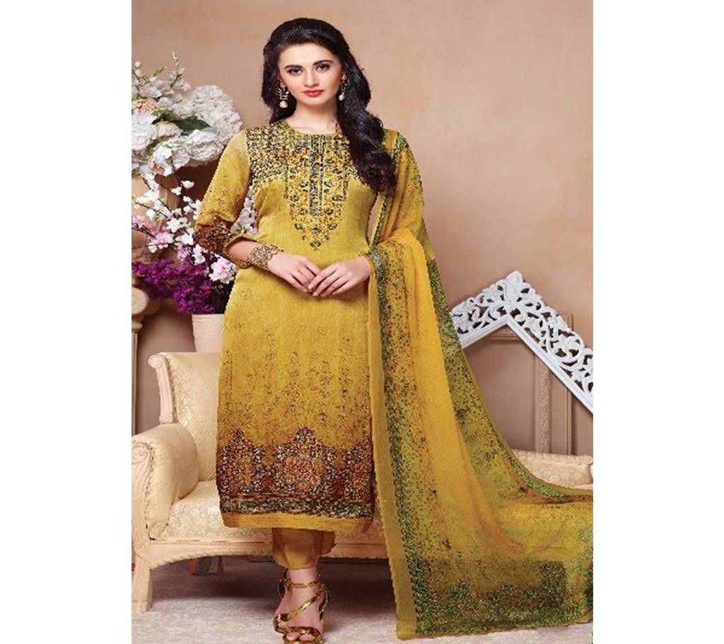 Esta annika Unstitched Printed Cotton Three Piece