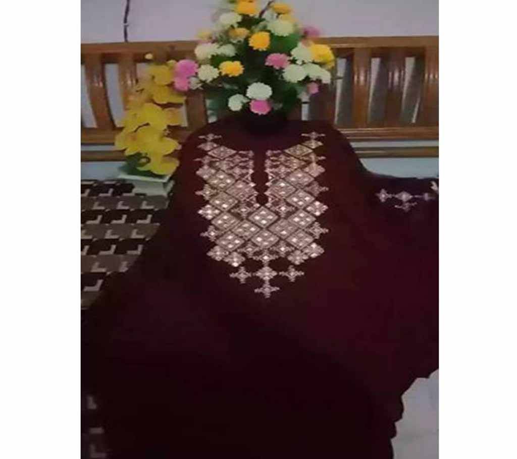 Unstitched Embroidery Work Georgette Kameez