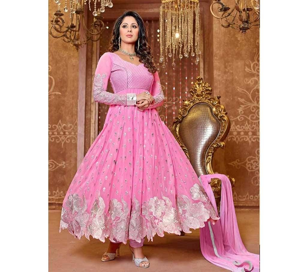 Semi Stitched Gorgeous Embroidery Georgette Anarkoli Dress RUPOSHEE 27 Copy