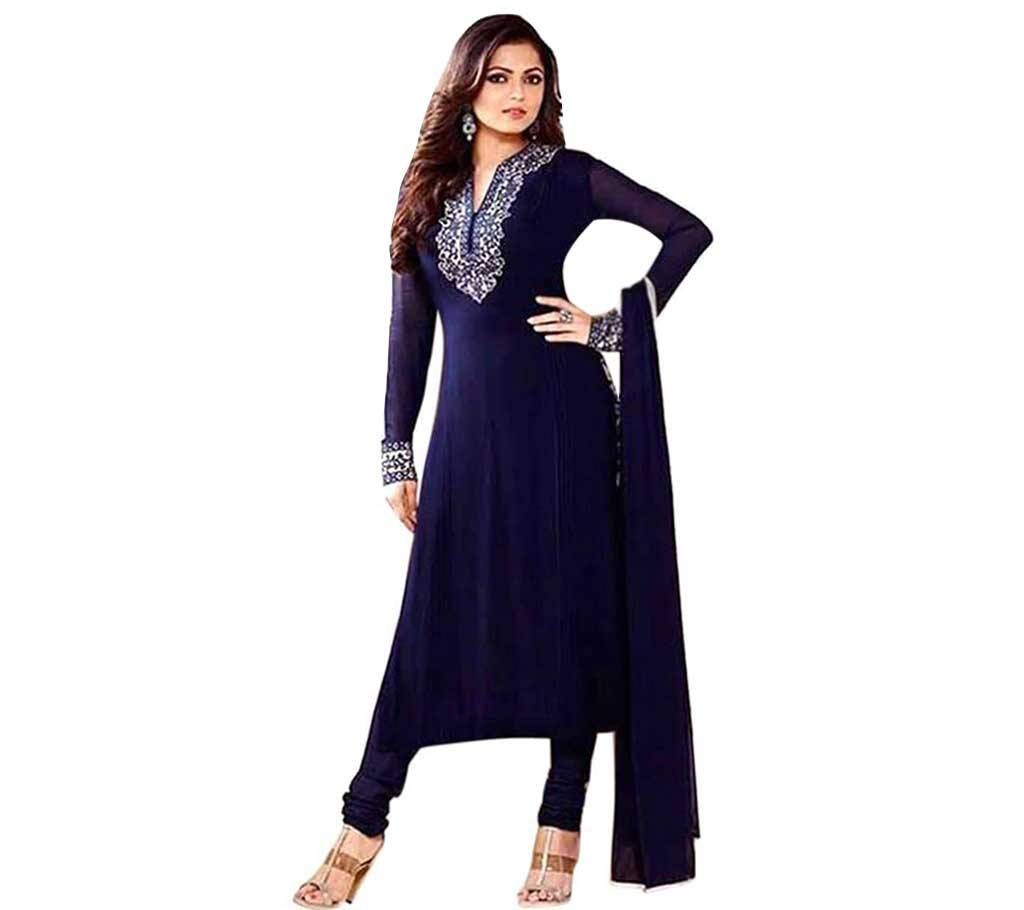 Unstitched Block Print Cotton 3pc  D.No-17