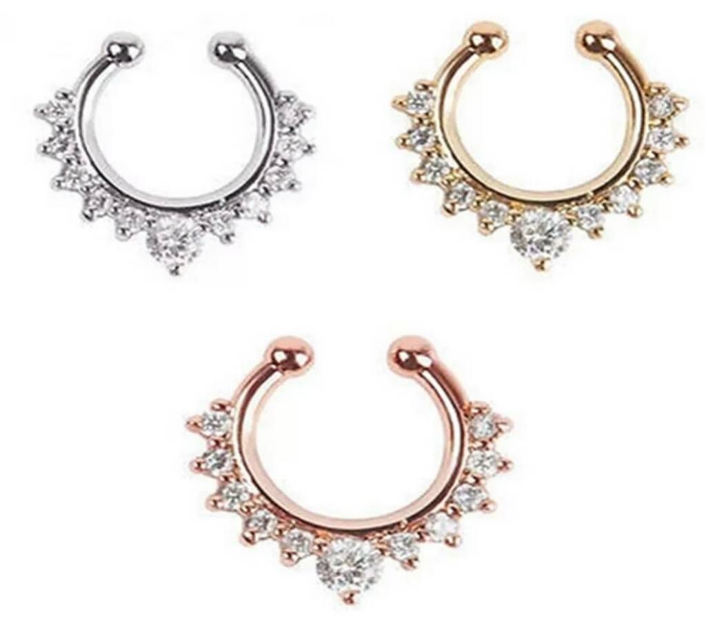 Crystal Nose lack Ring