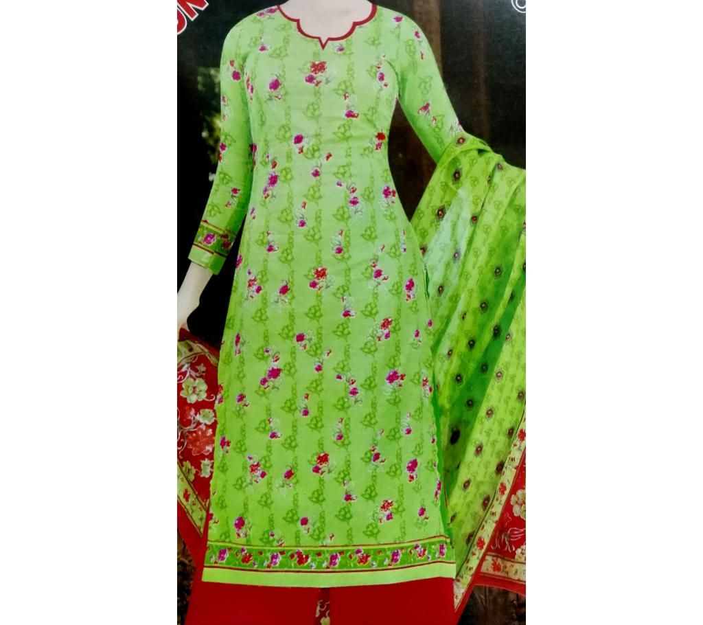 unstiched printed cotton 3 pcs