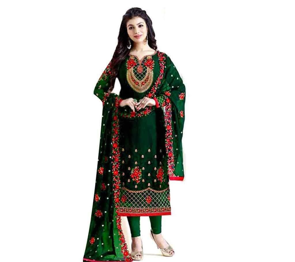 Body: full indian zorjet with havy embroidery work. Sliver: zorjhet with havy embroidery work. Orna: chiffon dying..... Inner: indian silk... Salwer: