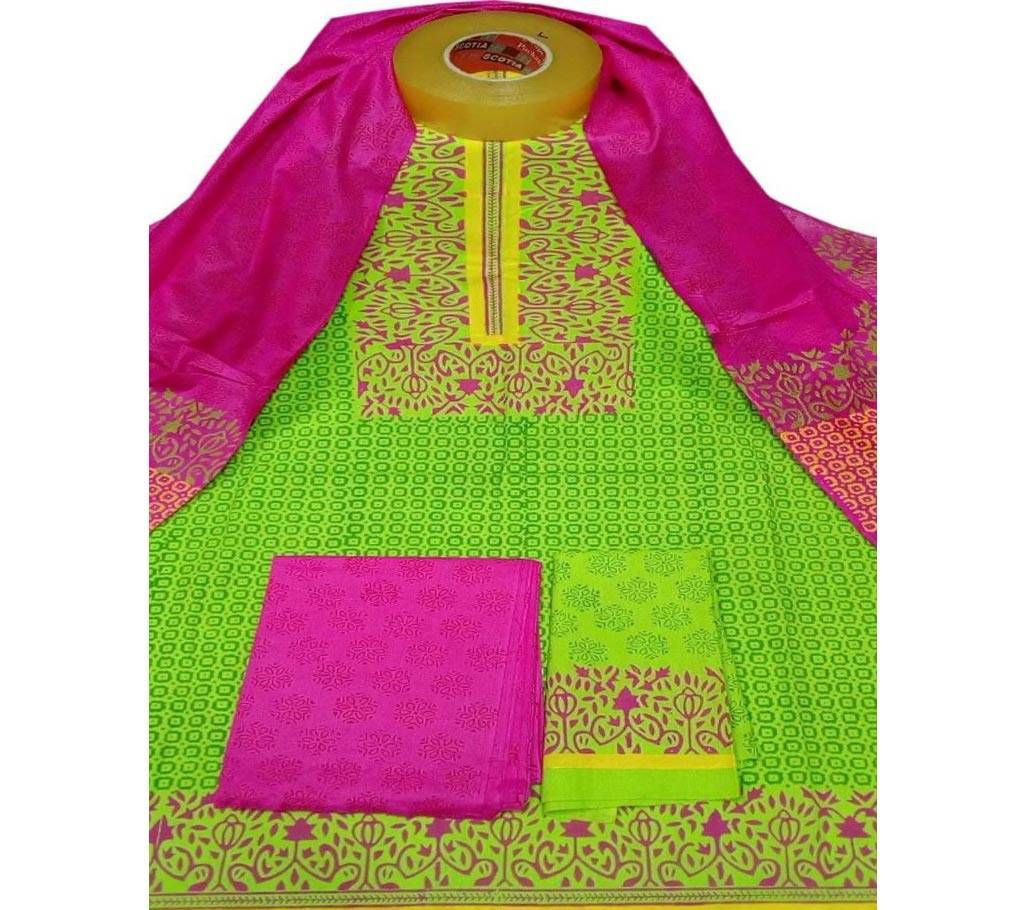 Unstiched block printed salwar kameez for woman seblock-1009
