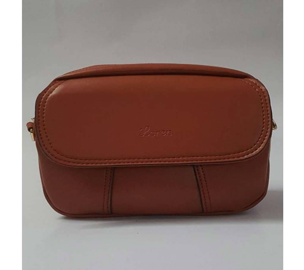 Cherry Artificial leather Ladies Hand bag - Brown Orange