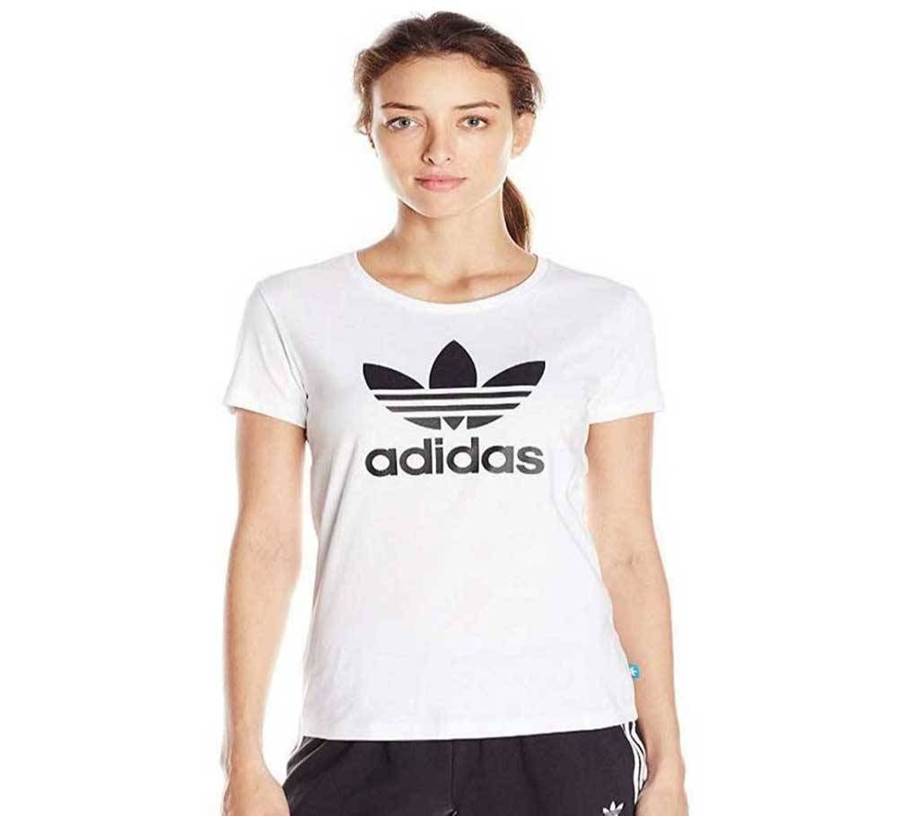 Half Sleeve Slim Fit Cotton Ladies T Shirt 