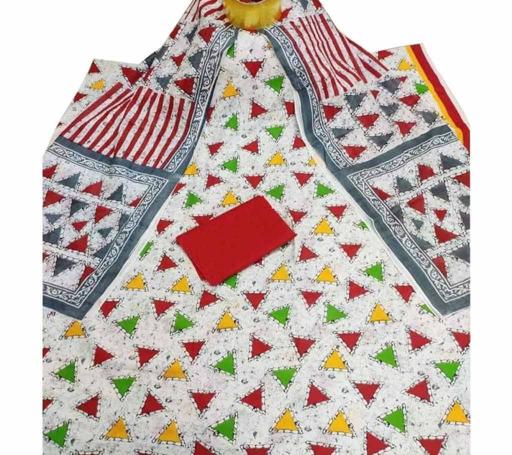 Latest white,red and Multi color Skin Printed 3 piece Salwar Kameez for Women