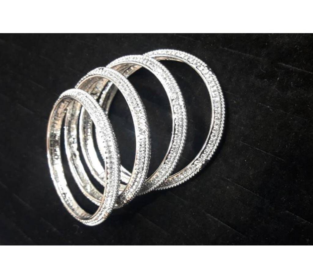 fore piece White stone  bangles