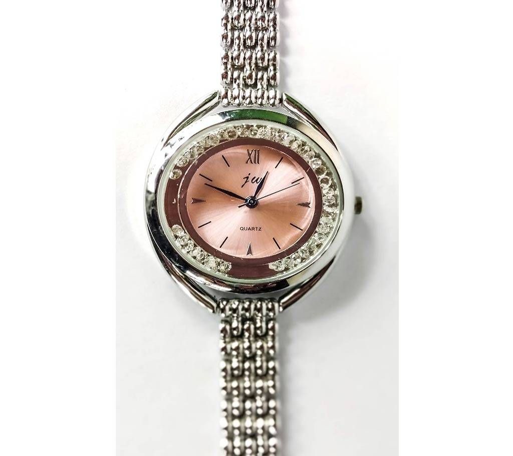 JWDiamond Women Crystal & Steel Stainless Fashion Wrist Watch