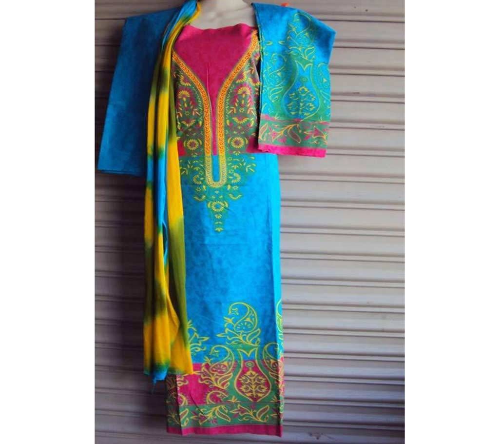 Unstitched Cotton Salwar Kameez - Copy