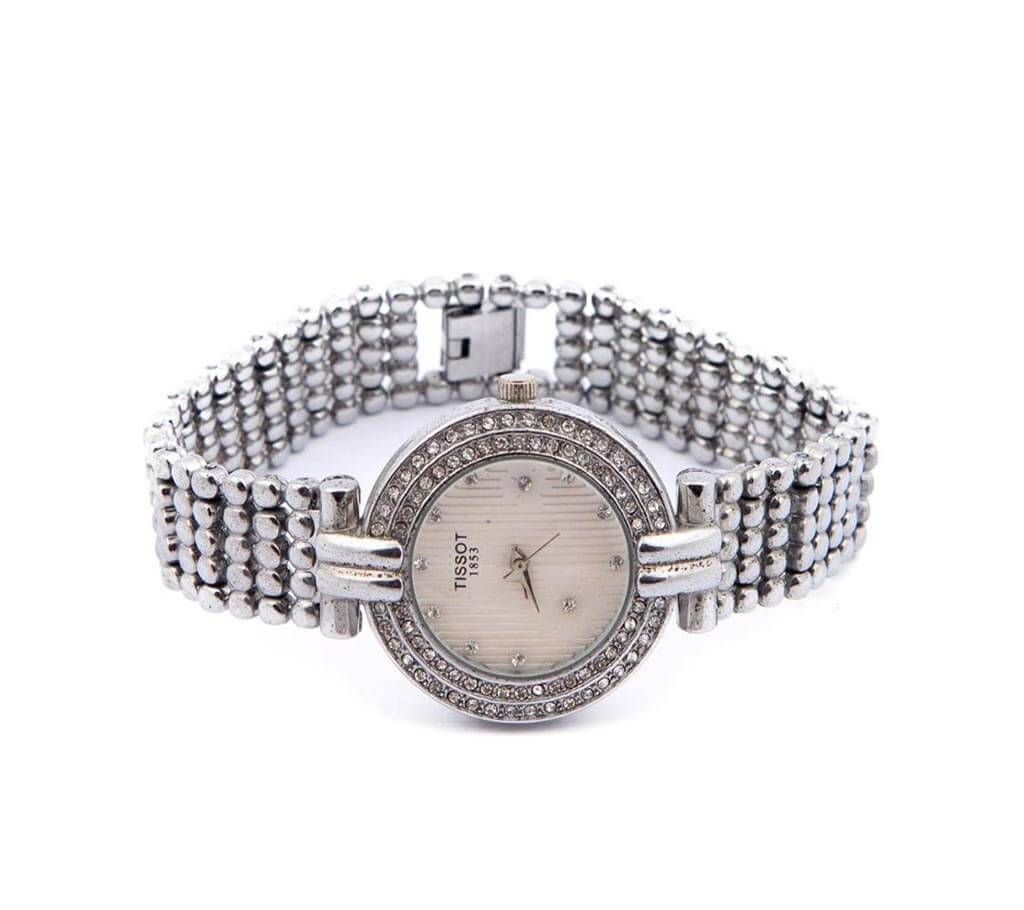 Silver Stainless Steel Analog Watch for Ladies