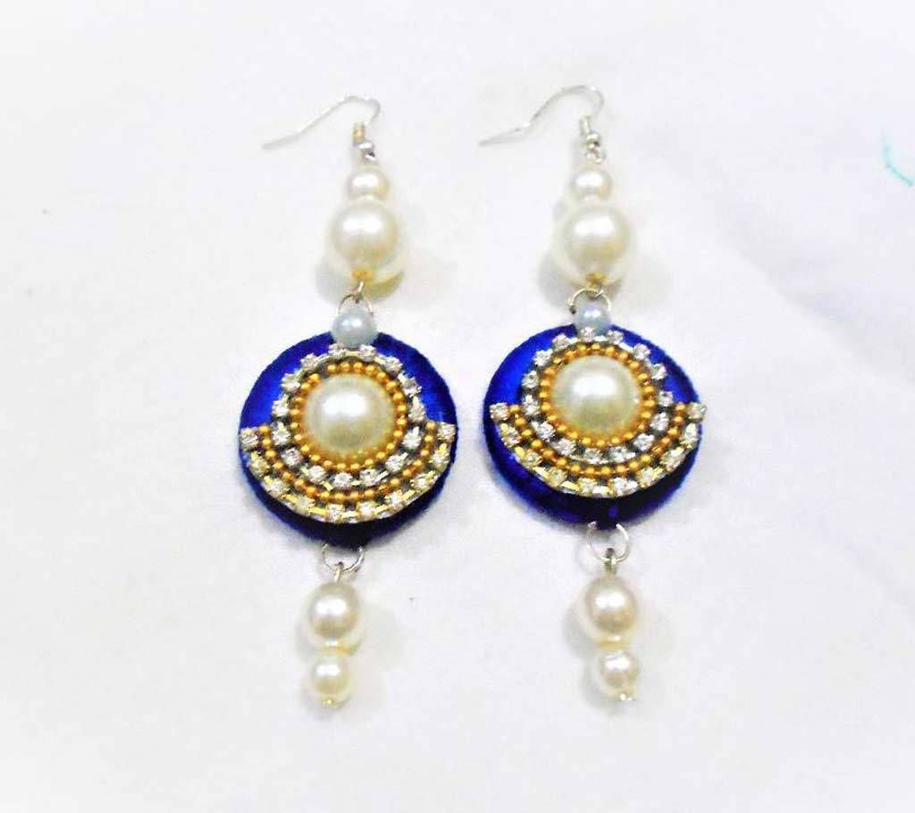 Artificial pearl setting earring