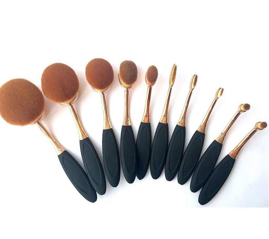 Makeup Oval Brush set10 brushes From UK