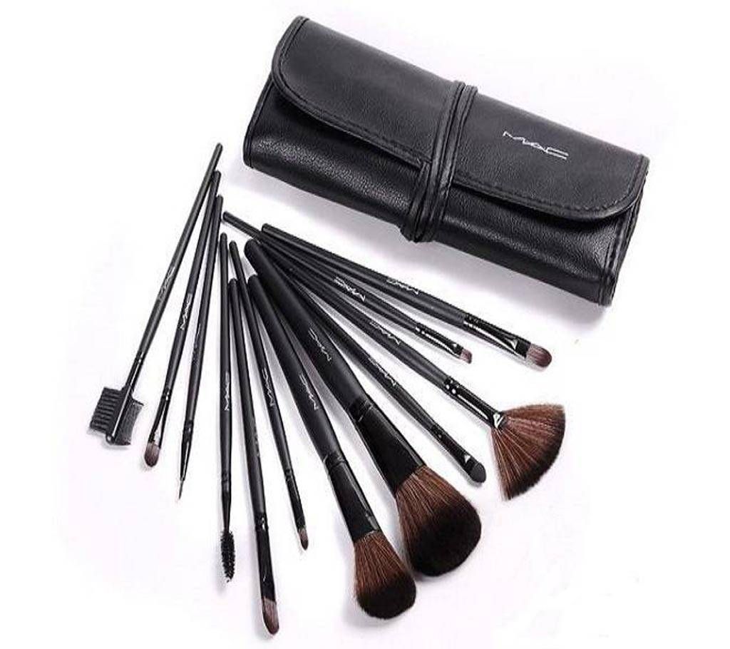Mac Professional Brush Set With Leather Bag