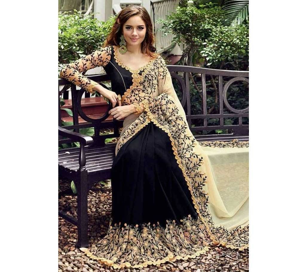 Indian embroidery weightless Georgette sharee 