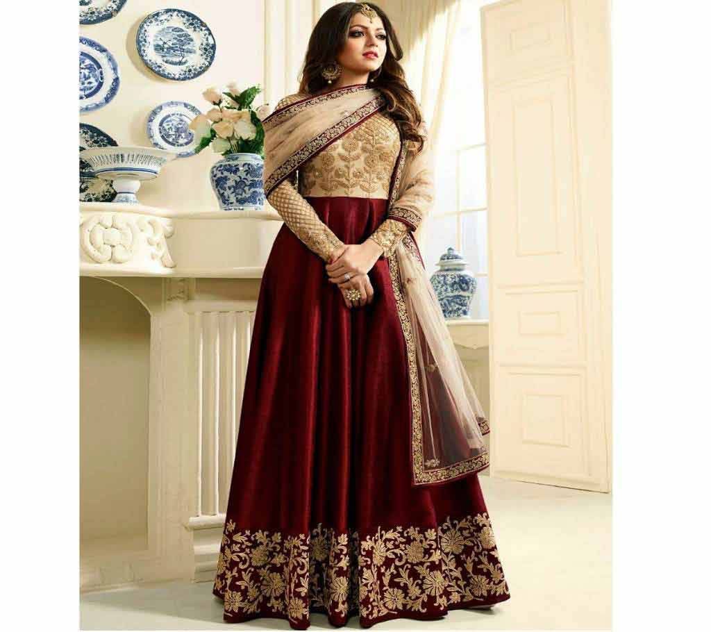 Maroon & Brown Nitya Anarkali Suit