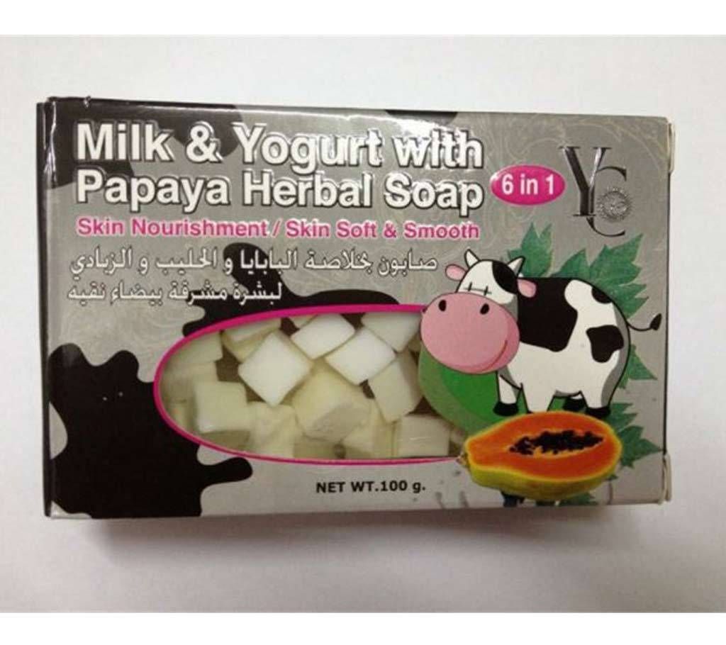 YC Milk & Yogurt With Papaya Herbal Sope - 100g (Thailand)