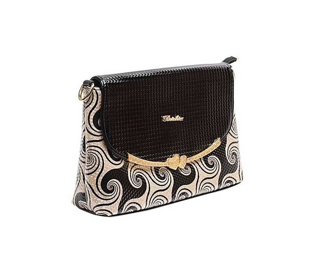 PU Leather Hand Bag For Ladies - Black