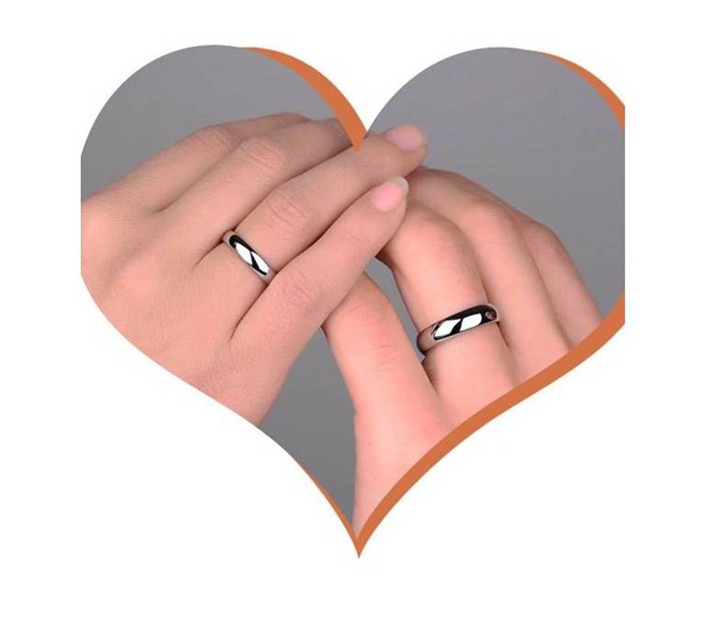 Silver Plated Couple Finger Ring (2 pcs)