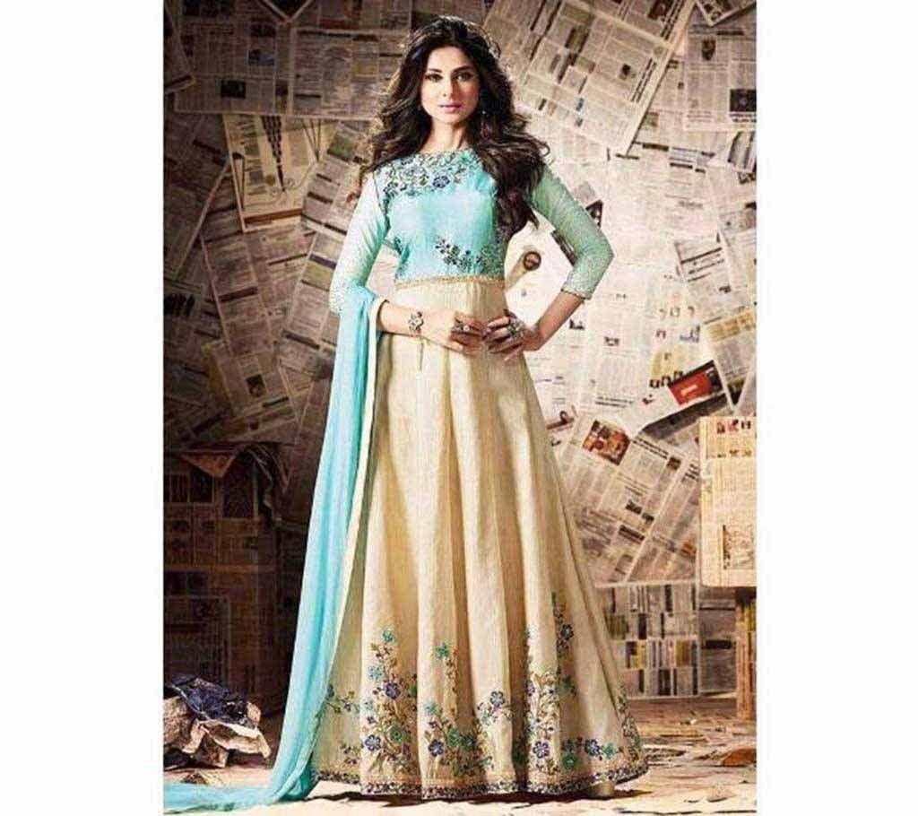 Indian Semi-stitched Cotton embroidery Long Party Suit (Copy)