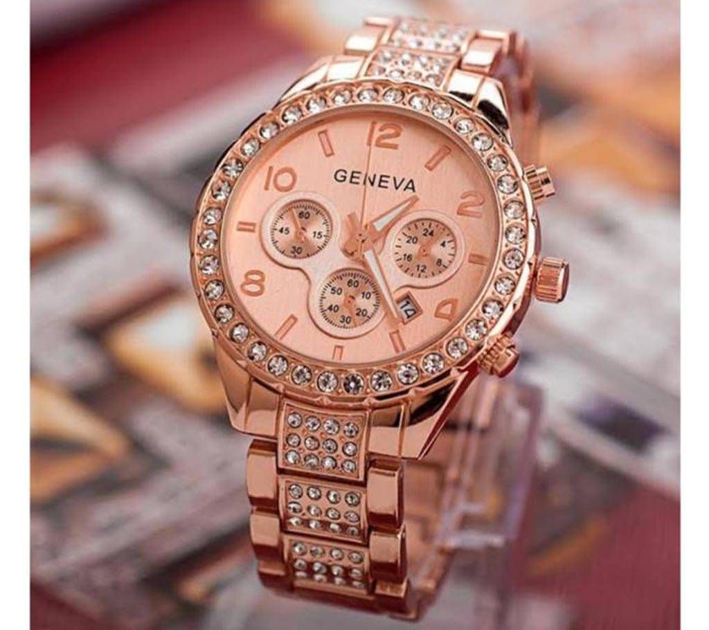 Ladies Stainless Steel Luxury Fashion Watch