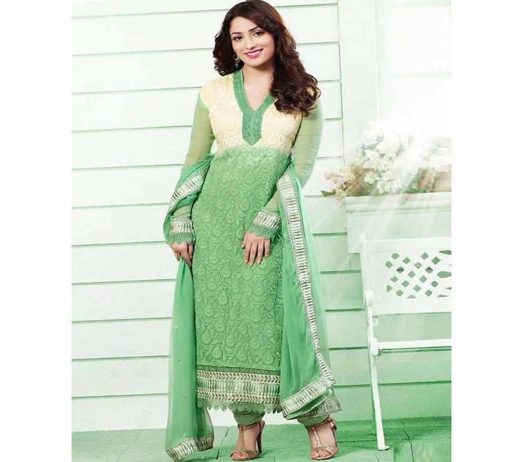 Green Georgette Embroidered Salwar Kameez for Women