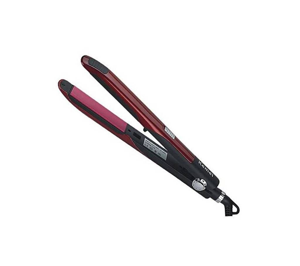 Kemei Professional Hair Straightener KM-320 - Black and Maroon