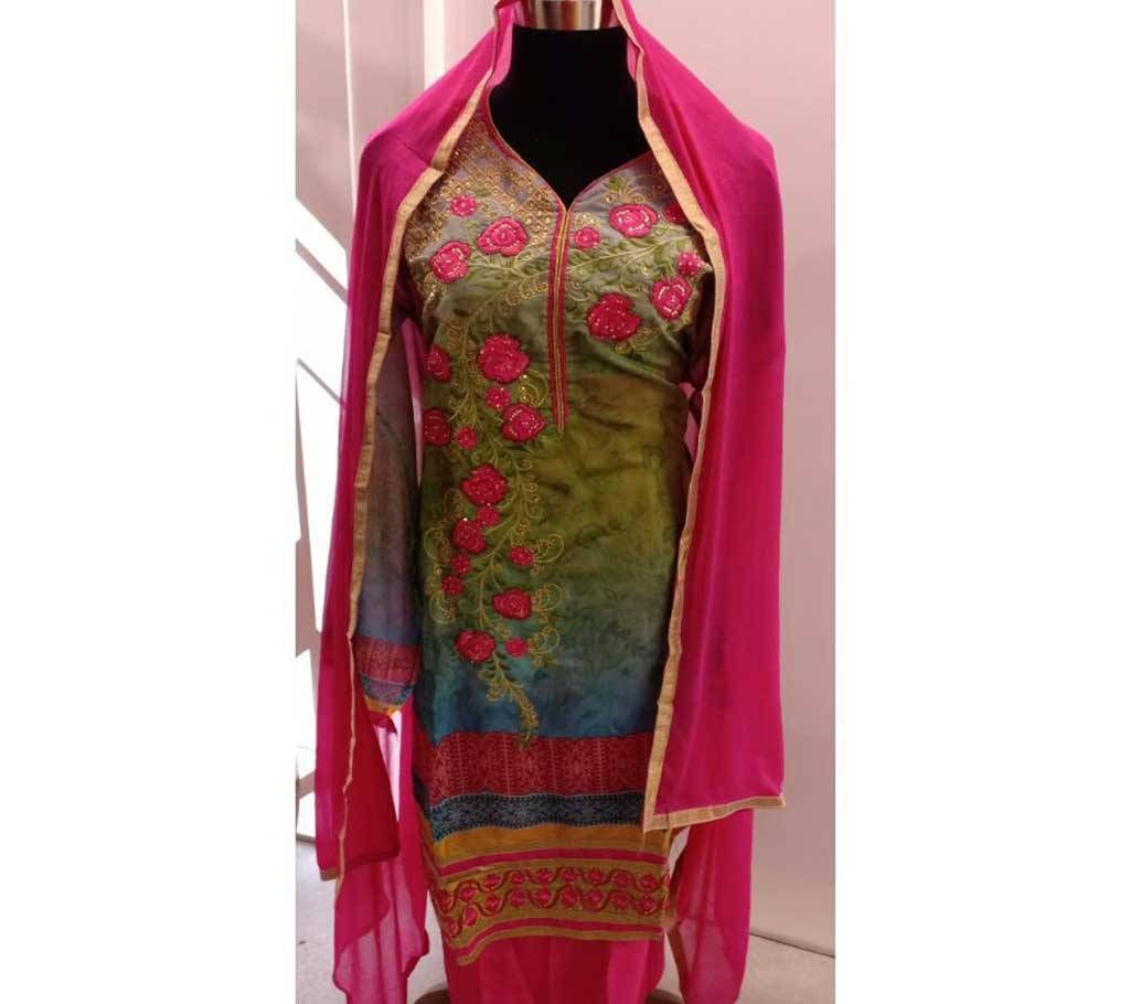 Boutique Unstitched Cotton Three piece