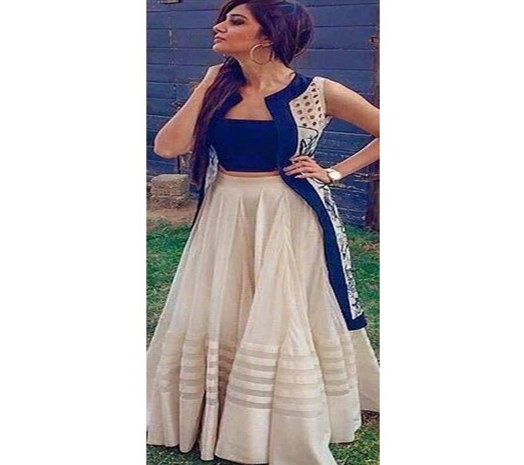 Semi-stitched Indian Georgette With Embroidery Lehenga - Copy