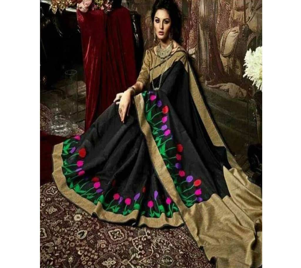 INDIAN BLACK GEORGETTE SAREE FOR WOMEN