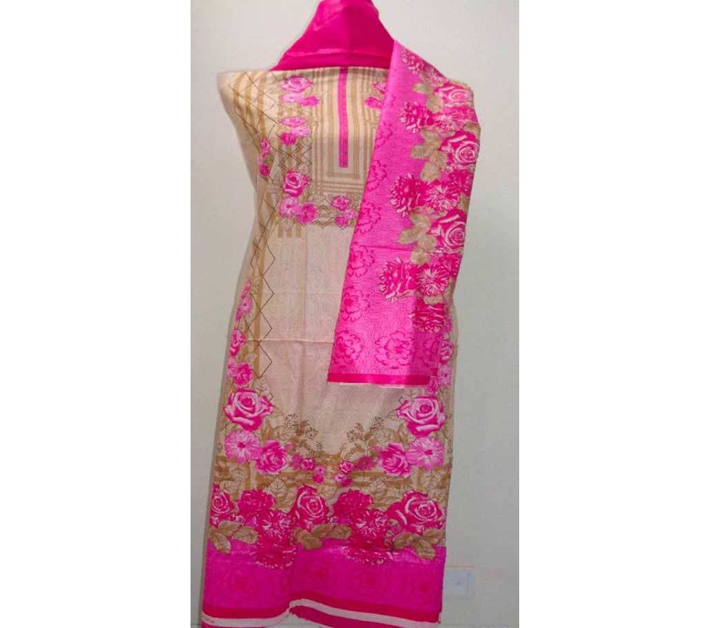 Aruna lown d.n 4017 Unstitched Cotton Three Piece