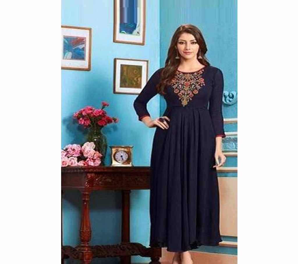 Semi-Stitched Embroidery Georgette Kurti