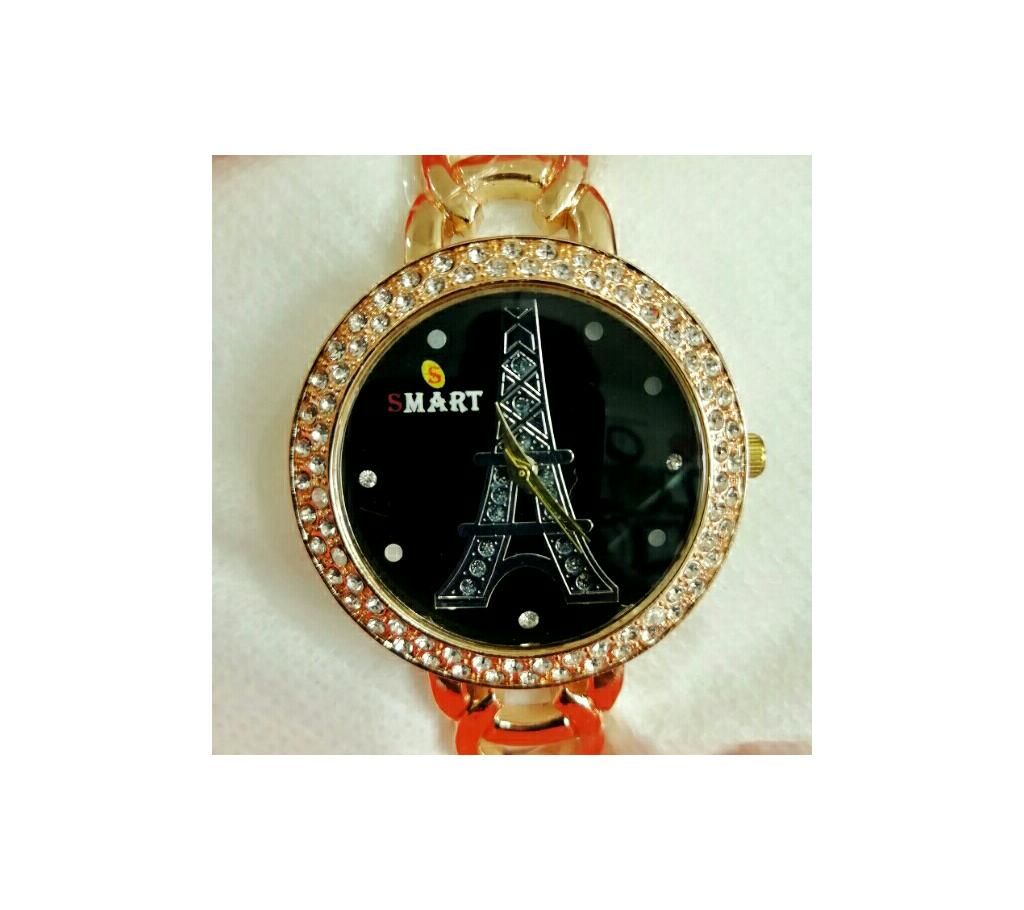 Golden ladies wrist watch 
