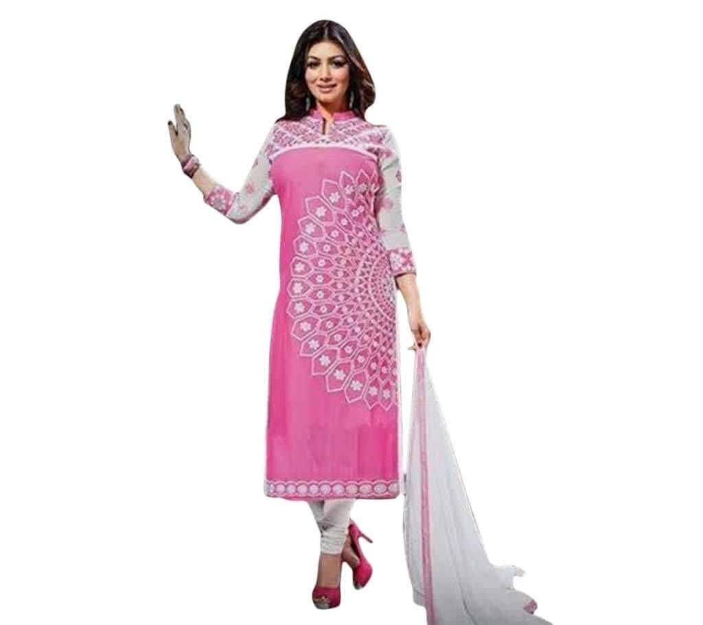 Unstitched block printed Rajdhani voyel cotton Salwar Kameez St block-317
