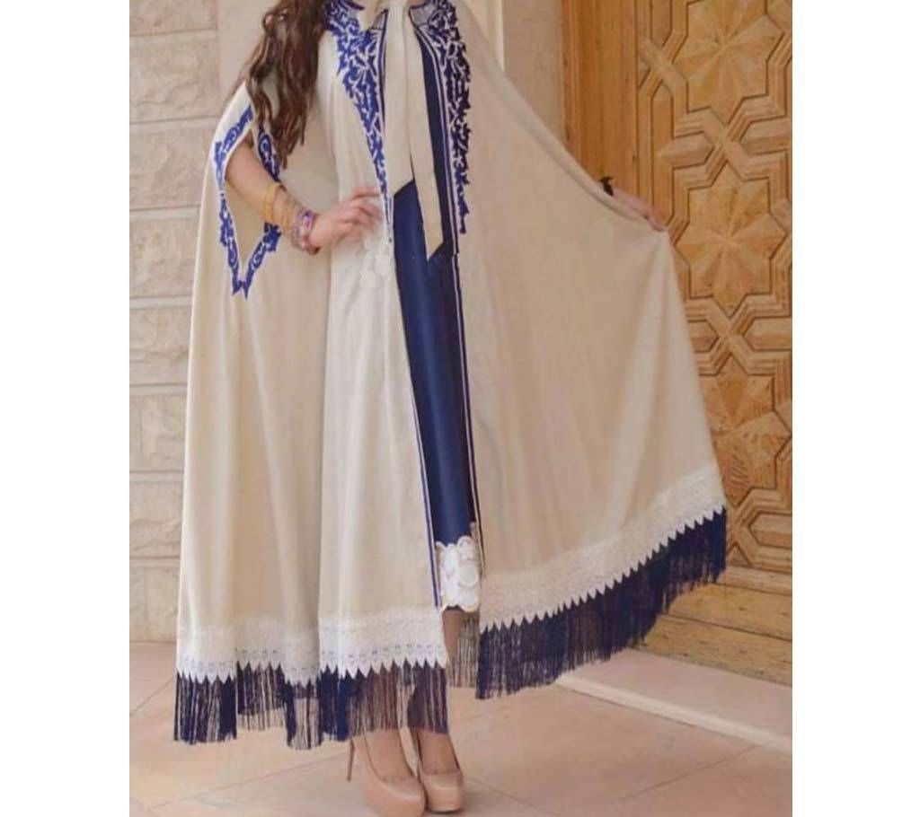 Off White BMW Abaya for Women