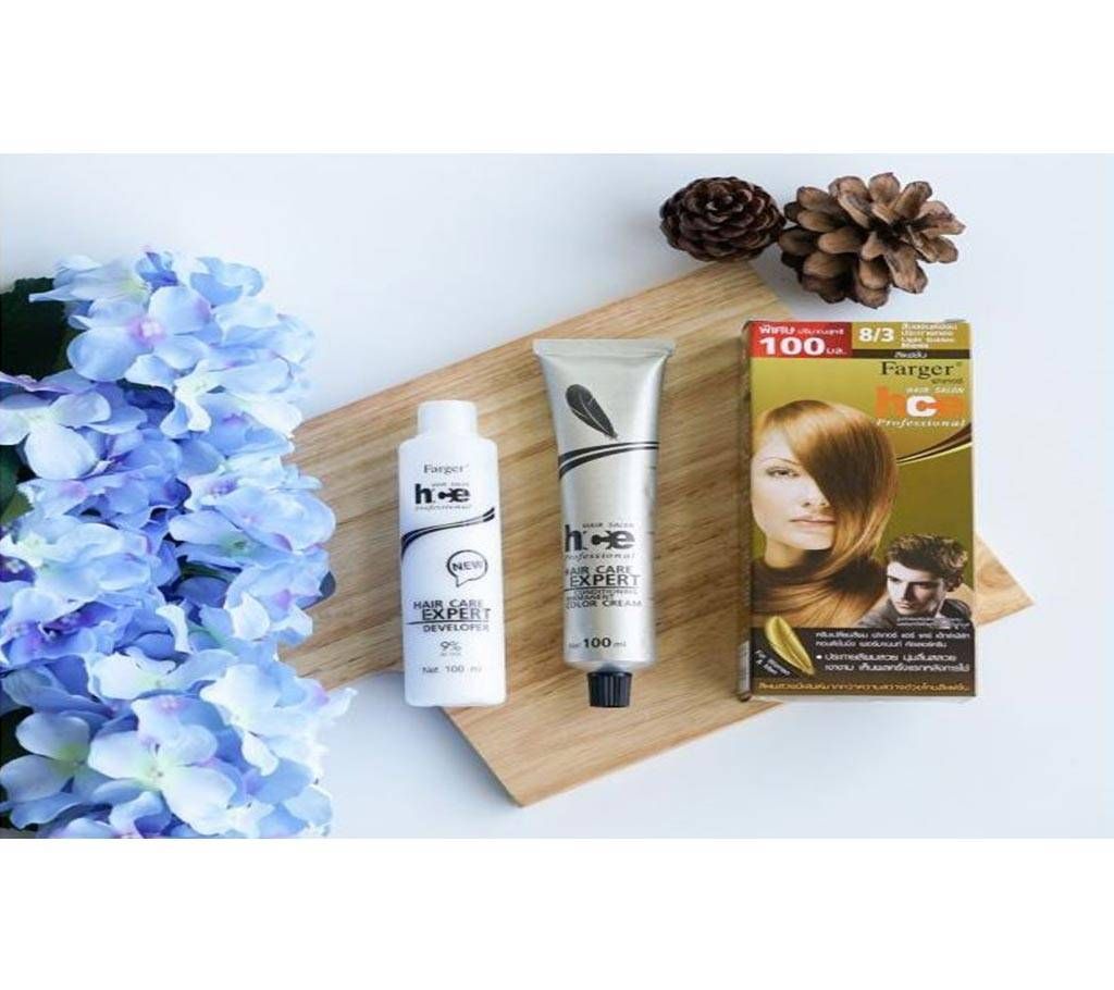 HAIR COLOR_ GOLDEN 8/3 Light Golden Blonde thailand