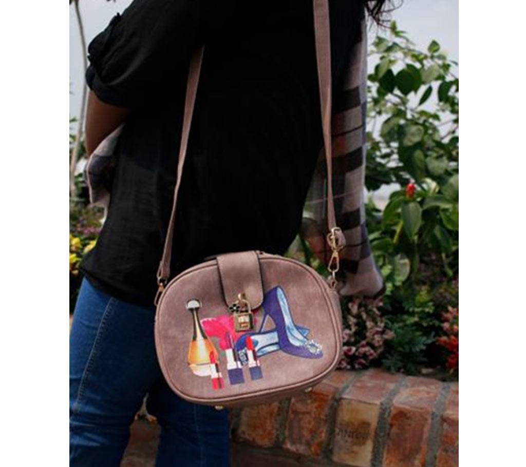 Light Pink Brown Ladies side Bag 8 - A003