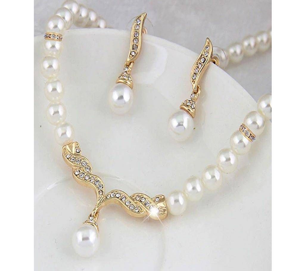 Creative Gold Color Pearl Jewelry Set