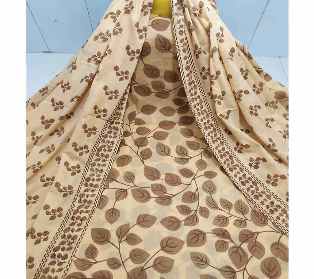 Unstitched Stylish Regular Design Pure Cotton Print Three-PcsUnstitched Stylish Regular Design Pure Cotton Print Three-Pcs